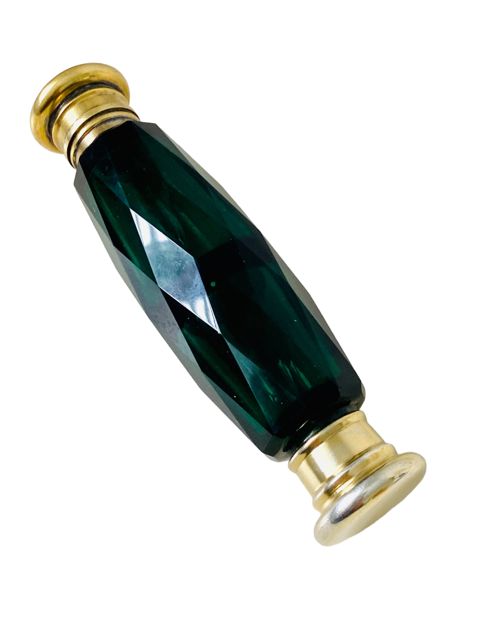 Large Antique Emerald Green Double Ended Perfume Scent Bottle circa 1880