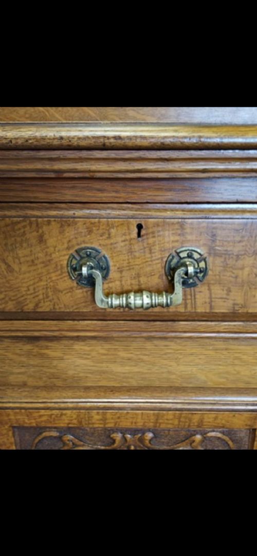 Antique Late 19th Century Oak Bookcase View XV