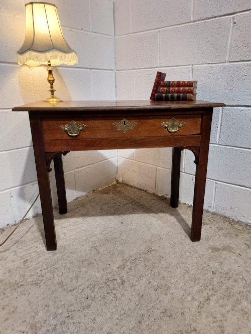 Antique Early 19th Century Oak Side Table