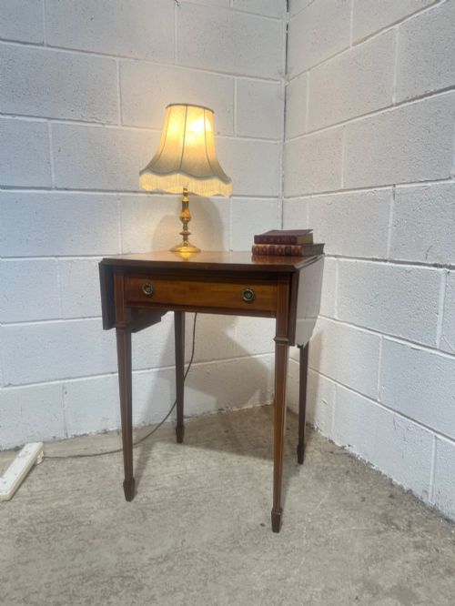 Antique 19th Century Inlaid Mahogany Side Table