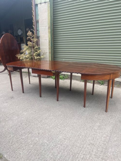 Antique 19th Century Mahogany D-end Dining Table