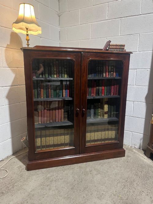 Antique 19th Century Mahogany Glazed Bookcase