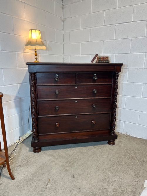 Antique 19th Century Mahogany Scotch Chest of Drawers