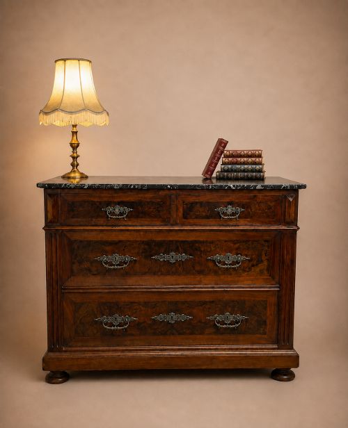 Antique 19th Century French Walnut Chest of Drawers