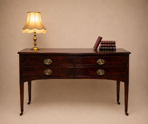 Antique Georgian Mahogany Bowfront Hall Table