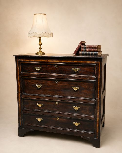 Antique Early 18th Century Oak Chest of Drawers