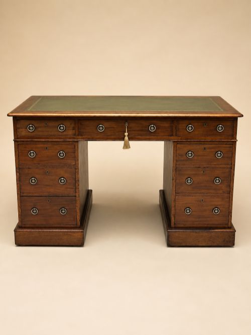 Antique 19th Century Mahogany Pedestal Desk