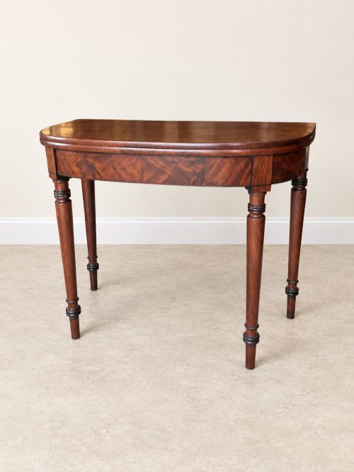 Antique Regency Mahogany Fold Over Table