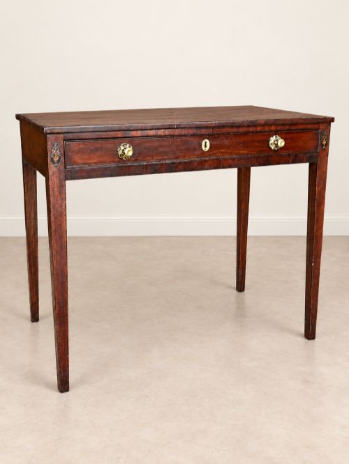 Antique 19th Century Inlaid Mahogany Side Table