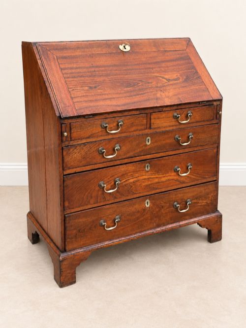 Antique Georgian Elm Bureau