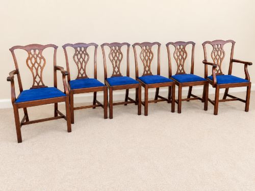 A Set Of Six Chippendale Style Mahogany Chairs