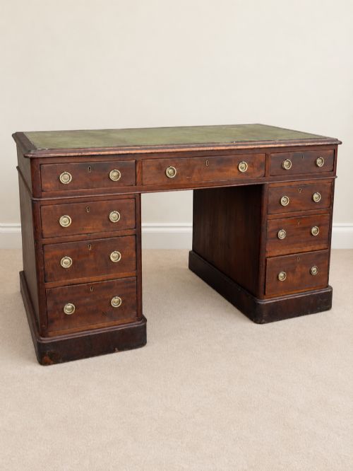 Antique 19th Century Mahogany Pedestal Desk