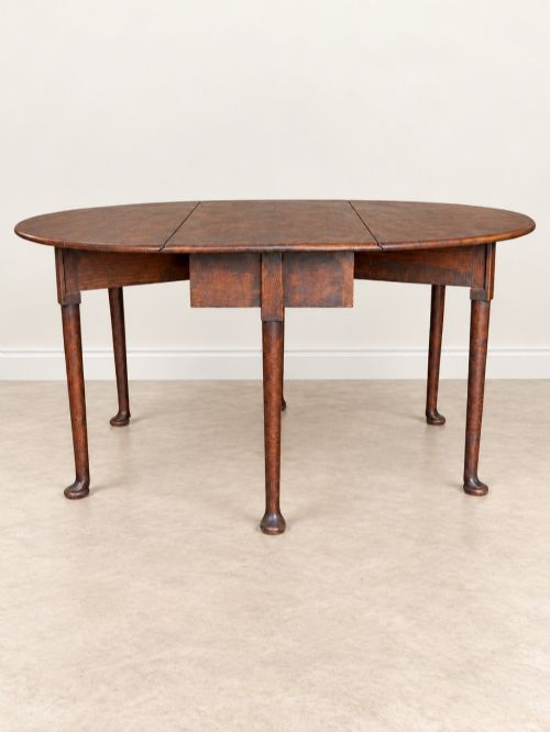 Antique Georgian Oak Drop Leaf Dining Table