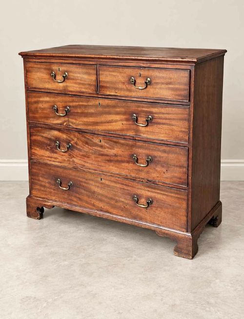 Antique Georgian Mahogany Chest Of Drawers