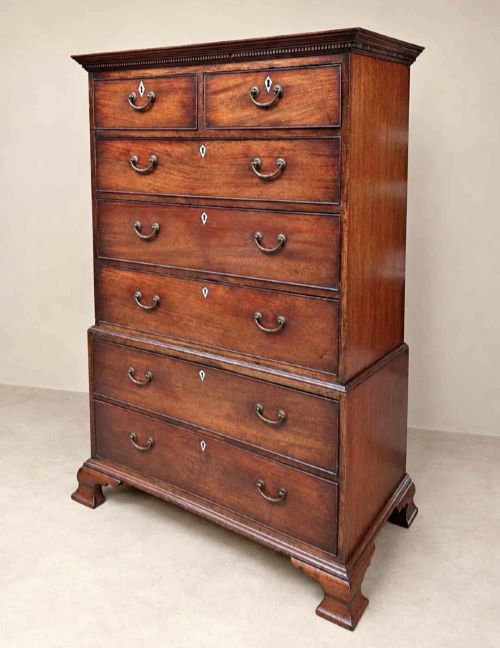 Antique Georgian Mahogany Chest on Chest