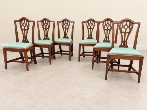 A Set Of Sux Antique Georgian Mahogany Dining Chairs