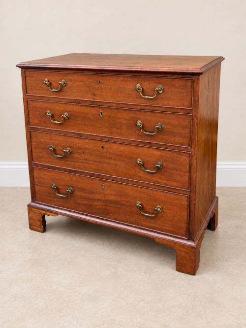 Antique Georgian Small Mahogany Chest Of Drawers