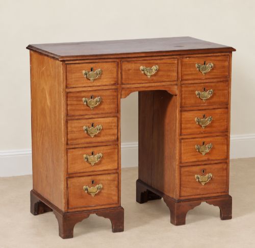 Antique 19th Century Mahogany Kneehole Desk