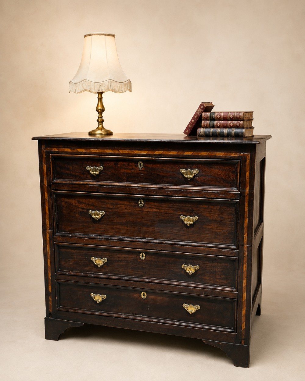 Antique Early 18th Century Oak Chest Of Drawers