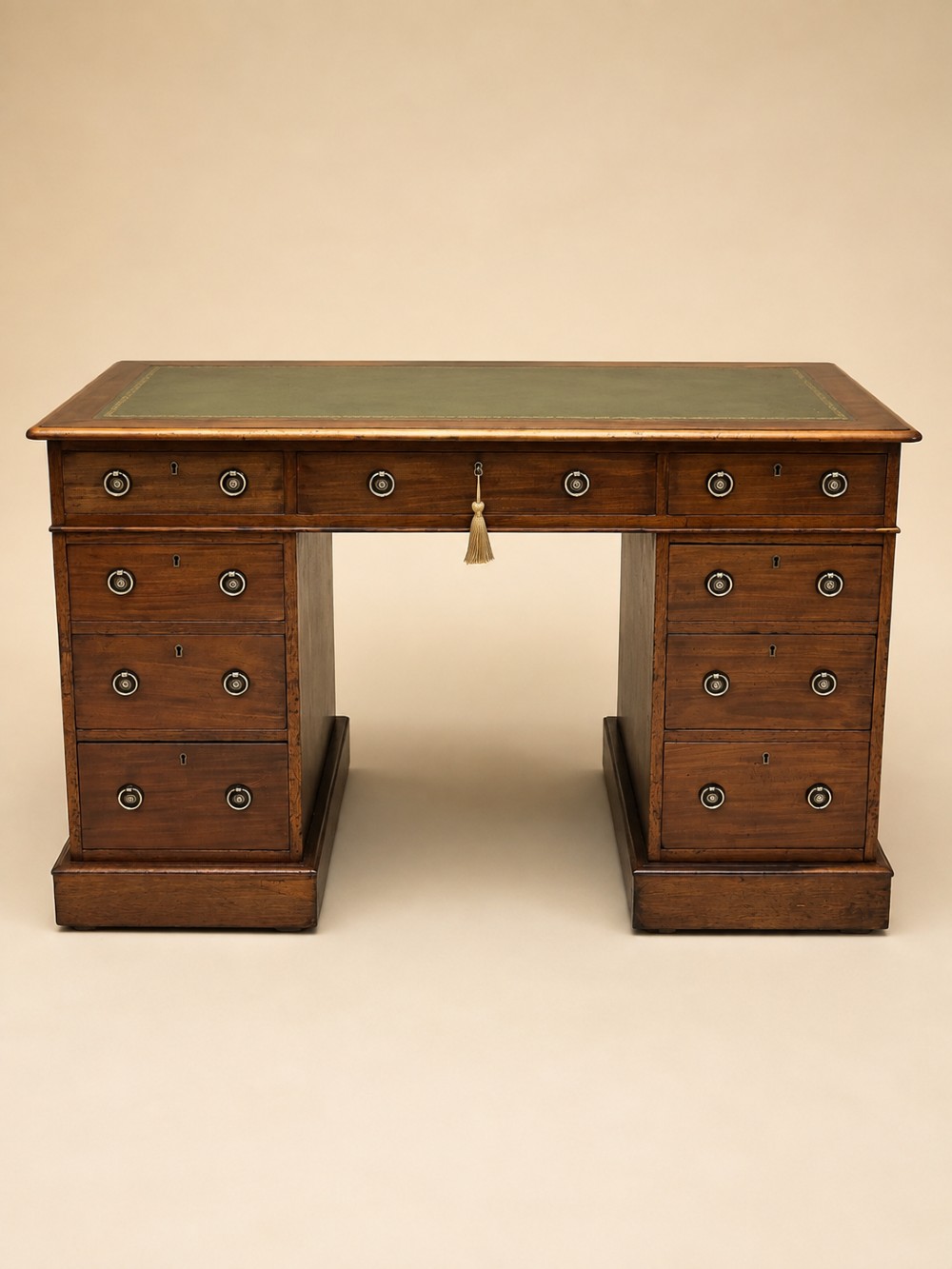 Antique 19th Century Mahogany Pedestal Desk