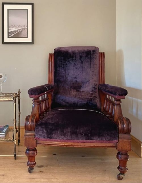 Beautiful Victorian Armchair with later Upholstery