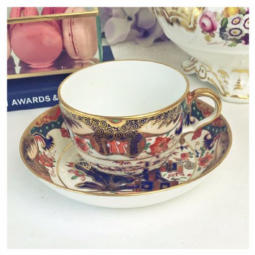 Antique Spode Teacup and Saucer Duo, Imari Pattern 967