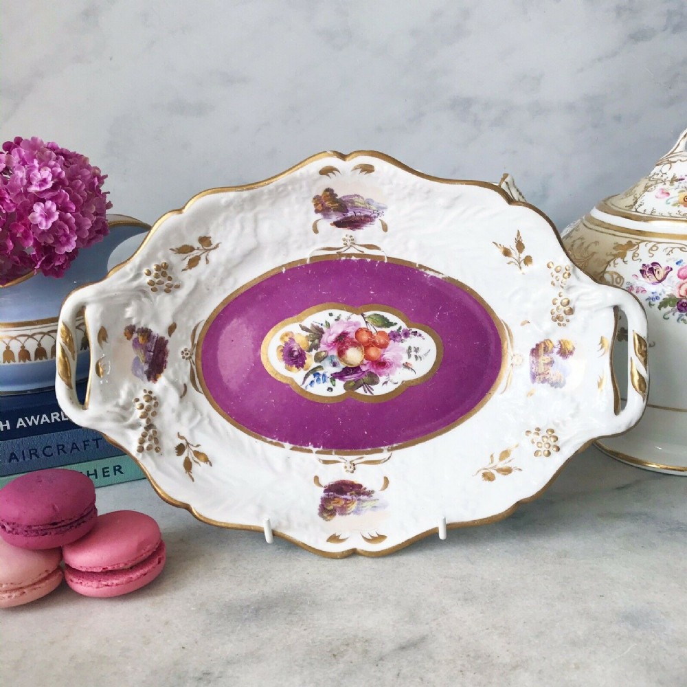 Early 19th Century serving dish, possibly Hicks and Meigh, c.1820, floral