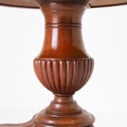 19TH CENTURY FRENCH MAHOGANY MARBLE TOP GUERIDON TABLE - ADDITIONAL PHOTO 6