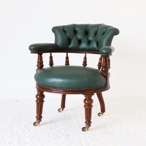 late victorian captain's chair in the manner of gillows - CATEGORY: ANTIQUE CHAIRS - DATED 19TH CENTURY