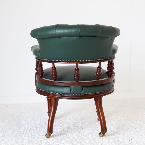 LATE VICTORIAN CAPTAIN'S CHAIR IN THE MANNER OF GILLOWS - ADDITIONAL PHOTO 3