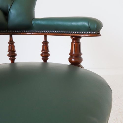 LATE VICTORIAN CAPTAIN'S CHAIR IN THE MANNER OF GILLOWS - ADDITIONAL PHOTO 4