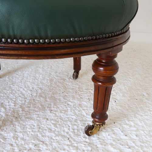 LATE VICTORIAN CAPTAIN'S CHAIR IN THE MANNER OF GILLOWS - ADDITIONAL PHOTO 6
