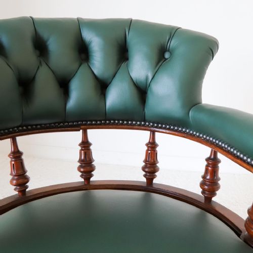 LATE VICTORIAN CAPTAIN'S CHAIR IN THE MANNER OF GILLOWS - ADDITIONAL PHOTO 7
