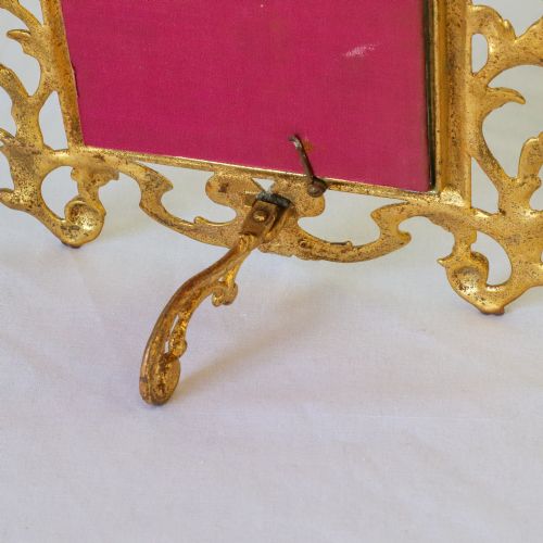 PAIR OF FRENCH GILT METAL TABLE MIRRORS C1880 - ADDITIONAL PHOTO 7