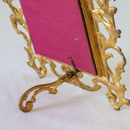 PAIR OF FRENCH GILT METAL TABLE MIRRORS C1880 - ADDITIONAL PHOTO 8