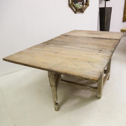 SWEDISH 18TH CENTURY GATELEG TABLE BASE WITH LATER WASH - ADDITIONAL PHOTO 9