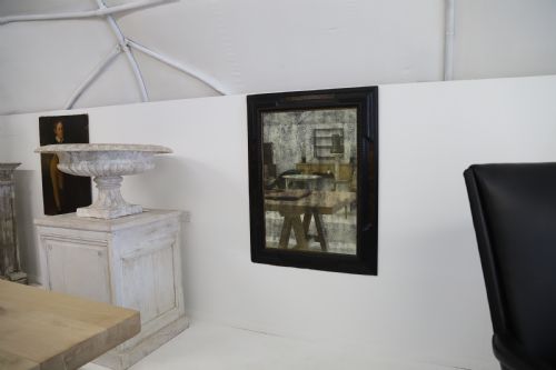 FRENCH 19TH CENTURY EBONISED AND FAUX TORTOISESHELL FRAMED MIRROR - ADDITIONAL PHOTO 9