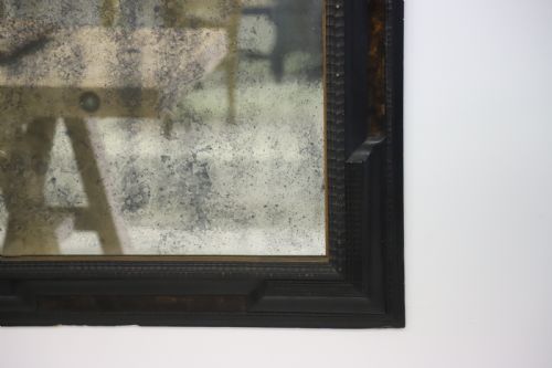 FRENCH 19TH CENTURY EBONISED AND FAUX TORTOISESHELL FRAMED MIRROR - ADDITIONAL PHOTO 10
