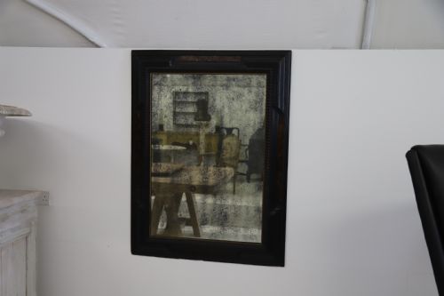 FRENCH 19TH CENTURY EBONISED AND FAUX TORTOISESHELL FRAMED MIRROR - ADDITIONAL PHOTO 15