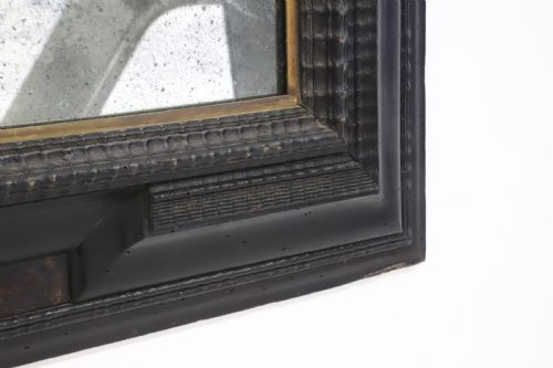 FRENCH 19TH CENTURY EBONISED AND FAUX TORTOISESHELL FRAMED MIRROR - ADDITIONAL PHOTO 18
