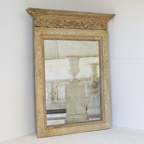 unique grand scale mirror with original paint finish 19th century mouldings - CATEGORY: ANTIQUE MIRRORS - DATED 19TH CENTURY