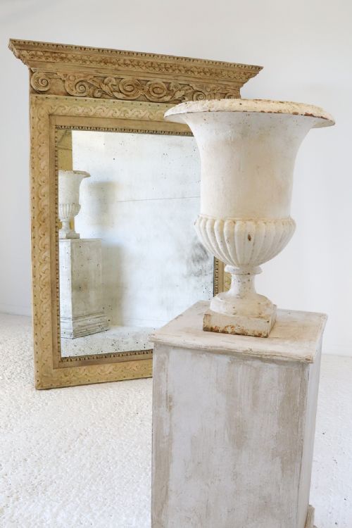 UNIQUE GRAND SCALE MIRROR WITH ORIGINAL PAINT FINISH 19TH CENTURY MOULDINGS - ADDITIONAL PHOTO 10