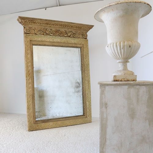 UNIQUE GRAND SCALE MIRROR WITH ORIGINAL PAINT FINISH 19TH CENTURY MOULDINGS - ADDITIONAL PHOTO 11