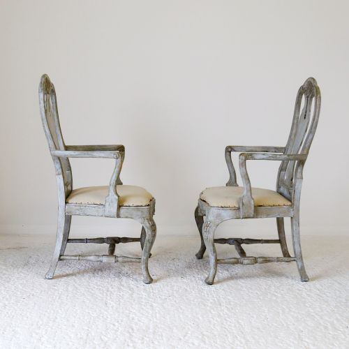 SWEDISH GUSTAVIAN STYLE 20TH CENTURY PAIR OF ARMCHAIRS - ADDITIONAL PHOTO 1