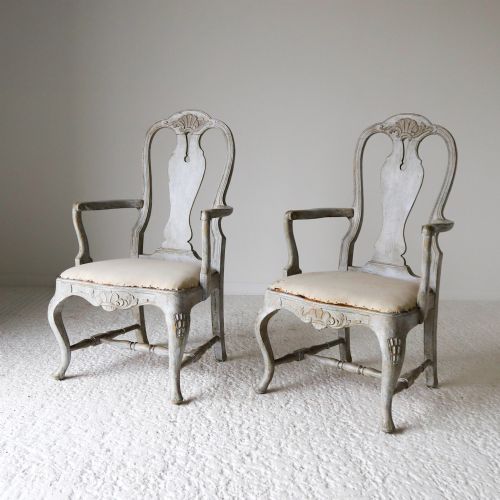 SWEDISH GUSTAVIAN STYLE 20TH CENTURY PAIR OF ARMCHAIRS - ADDITIONAL PHOTO 2