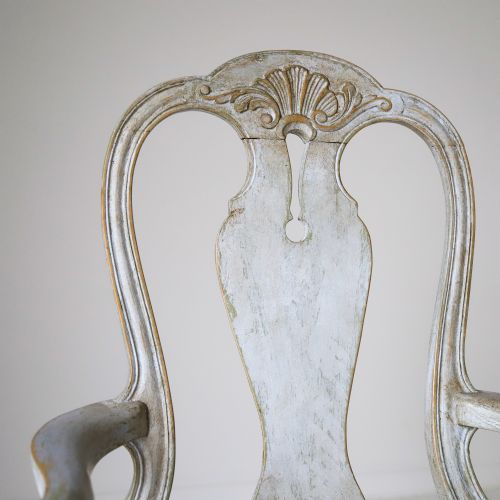 SWEDISH GUSTAVIAN STYLE 20TH CENTURY PAIR OF ARMCHAIRS - ADDITIONAL PHOTO 5