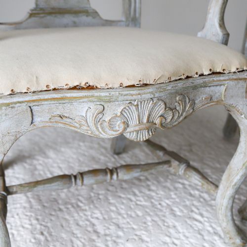 SWEDISH GUSTAVIAN STYLE 20TH CENTURY PAIR OF ARMCHAIRS - ADDITIONAL PHOTO 6
