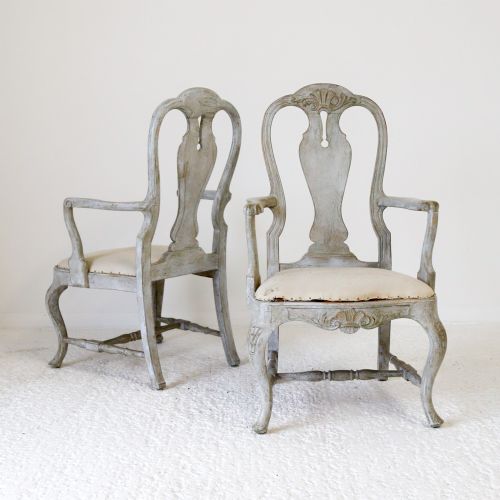 SWEDISH GUSTAVIAN STYLE 20TH CENTURY PAIR OF ARMCHAIRS - ADDITIONAL PHOTO 9