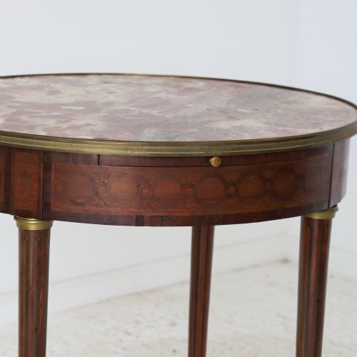 FRENCH 19TH CENTURY GUERIDON TABLE BRECCIA VIOLETTA MARBLE TOP - ADDITIONAL PHOTO 1