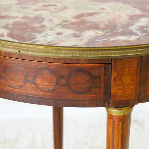 FRENCH 19TH CENTURY GUERIDON TABLE BRECCIA VIOLETTA MARBLE TOP - ADDITIONAL PHOTO 2